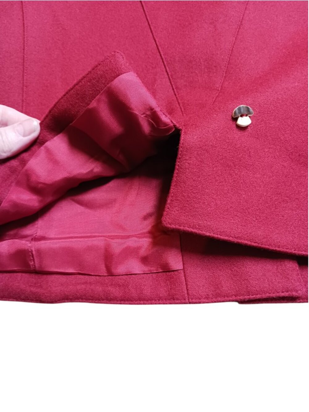 M&G Vintage 80s West German Red Wool Trachten Jacket - Rare Forest Charms - Picture 12 of 15